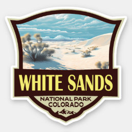 White Sands National Park Travel Art Vintage Sticker
