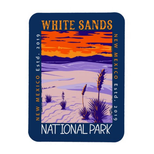 White Sands National Park Vintage Distressed  Magnet