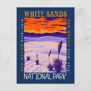 White Sands National Park Vintage Distressed Postcard