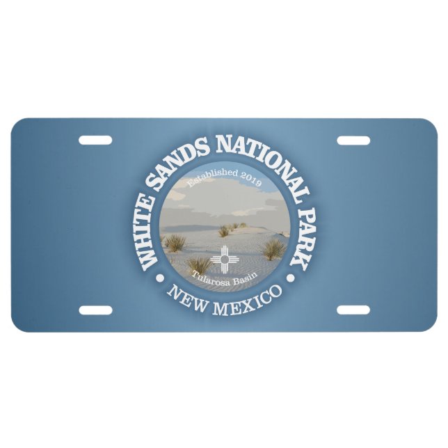 White Sands (NP2) License Plate (Front)