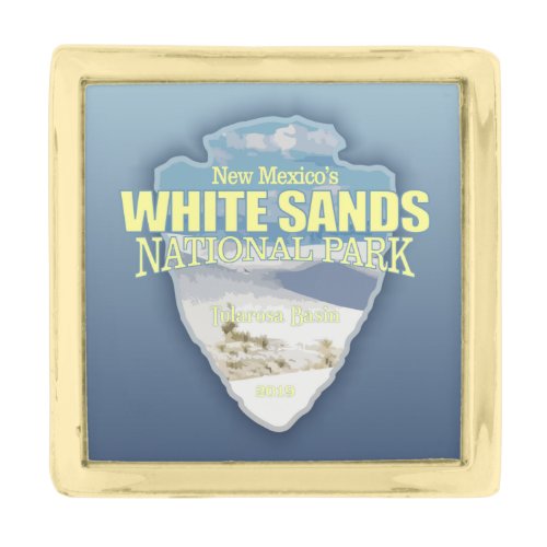 White Sands NP arrowhead Gold Finish Lapel Pin
