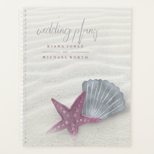 White Sands Wedding Plans PlumSteel Blue ID605 Planner