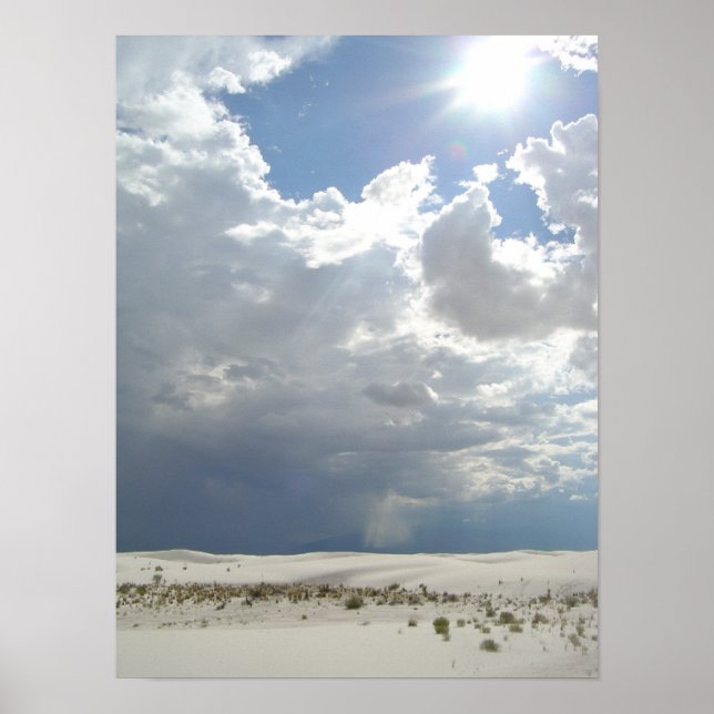 White Sands White Clouds White Sun Poster (Front)