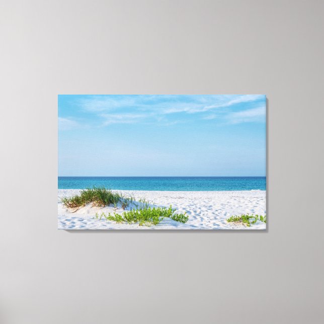 White Sandy Beach Florida Coastline Canvas Print (Front)