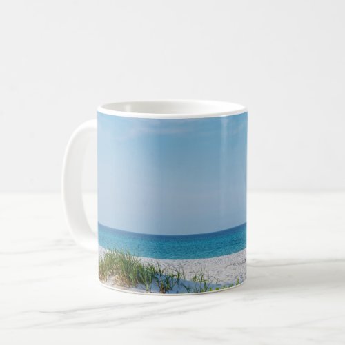 White Sandy Beach Florida Coastline Coffee Mug