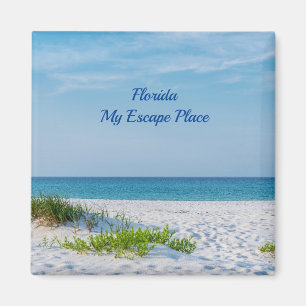 White Sandy Beach Florida Coastline Magnet