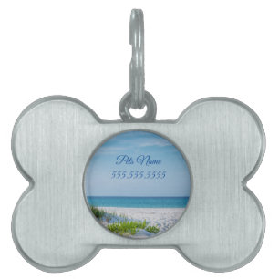 White Sandy Beach Florida Coastline Pet Tag