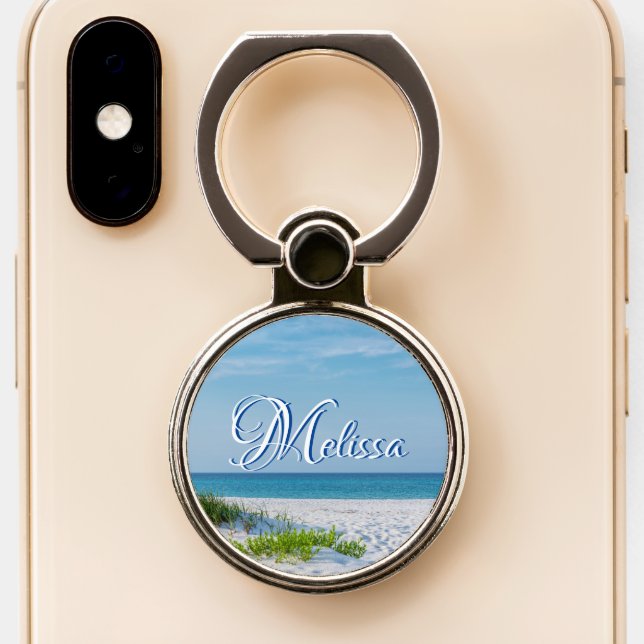 White Sandy Beach Florida Coastline Phone Grip (Close Up)