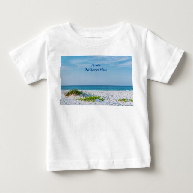 White Sandy Beach Florida Coastline Toddler Baby T-Shirt (Front)