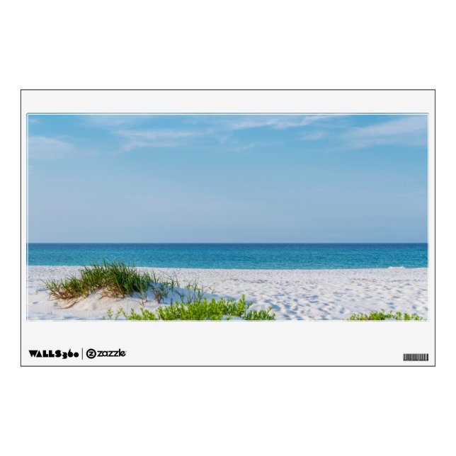 White Sandy Beach Florida Coastline Wall Decal (Front)