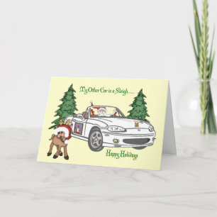 White Santa Holiday Card