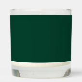 White Santa Sleigh Merry Christmas Text On Green Scented Candle (Back)