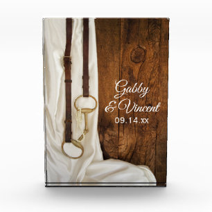 White Satin and Horse Bit Country Wedding Keepsake Award