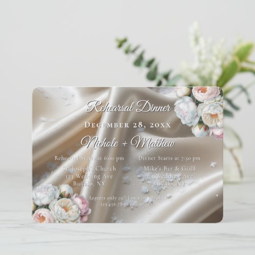 White Satin Roses Wedding