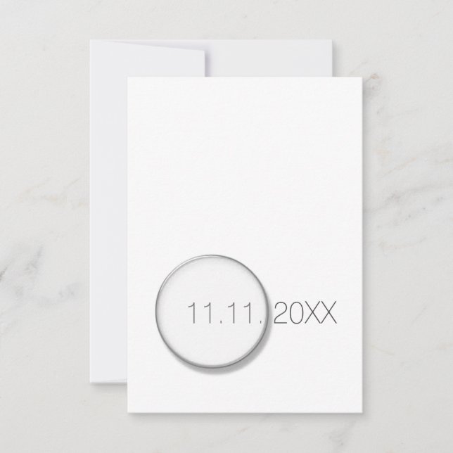 White Save The Date Birthday Vip Invitation (Front)