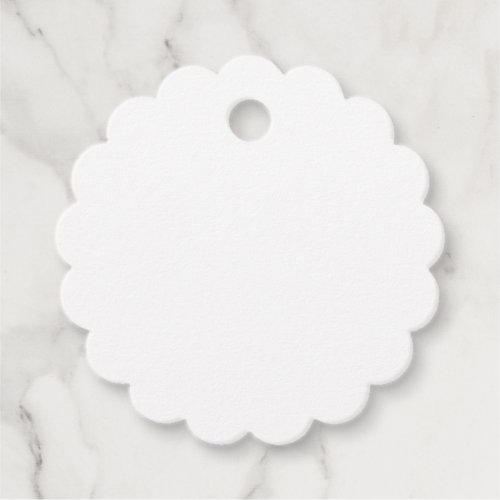 White Scalloped Favor Tags