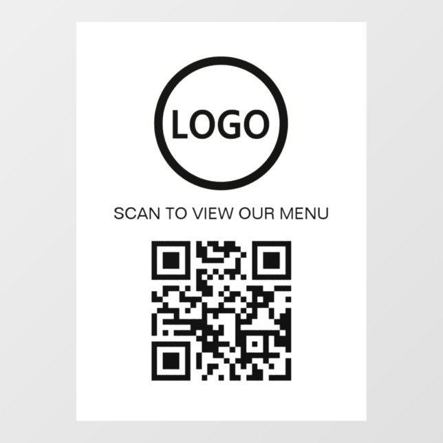 White Scan Me QR Code Price List Menu Sign (Sheet)