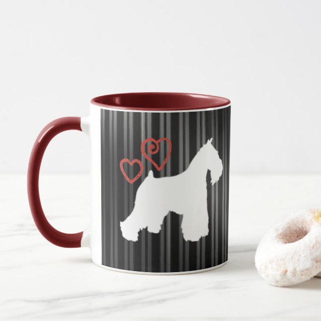 White Schnauzer Coffee Mug (With Donut)