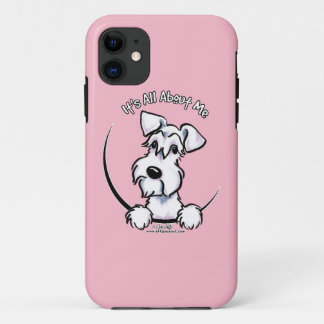 White Schnauzer IAAM Pink iPhone 11 Case