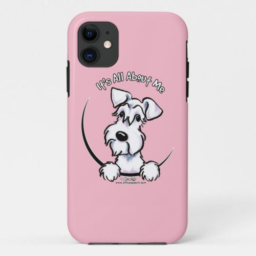 White Schnauzer IAAM Pink iPhone 11 Case
