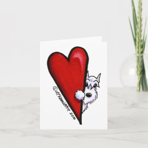 White Schnauzer Love Card
