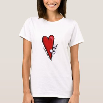 White Schnauzer Love T-Shirt