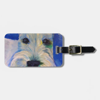 White Schnauzer's RULE ! Luggage Tag