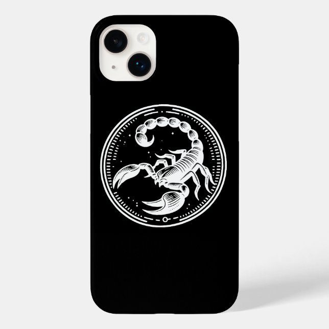 White Scorpion Astrology Zodiac Sign Scorpio Case-Mate iPhone Case (Back)