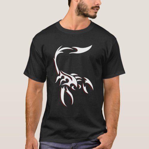 White Scorpion Maori Tribal Tattoo Art T_Shirt