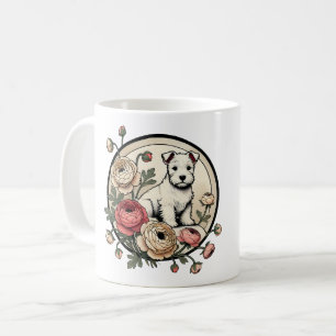 White Scottish Terrier Art Cute Scottie Coffee Mug
