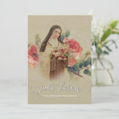 White Script Overlay | St. Therese Novena Prayer (Standing Front)