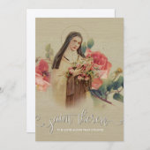 White Script Overlay | St. Therese Novena Prayer (Front/Back)