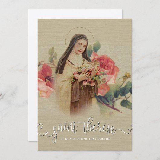 White Script Overlay | St. Therese Novena Prayer (Front/Back)