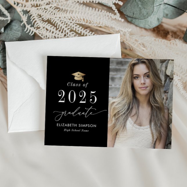 white script photo graduation announcement  (Creator Uploaded)
