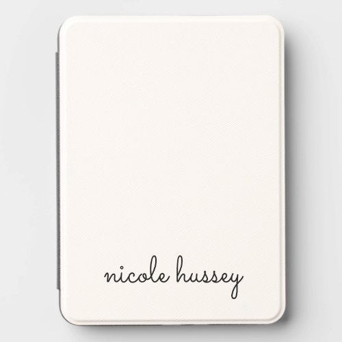 White Script | Stylish Monogram Modern Kindle Cover
