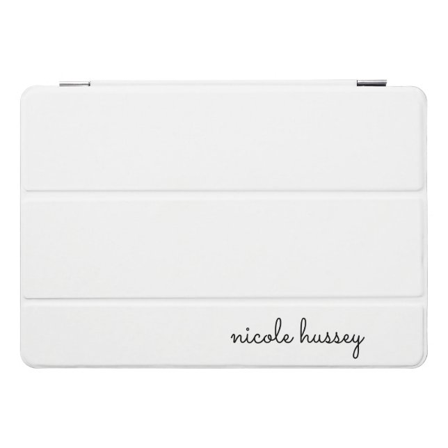 White Script  | Stylish Monogram Modern Minimalist iPad Pro Cover (Horizontal)