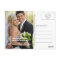 WHITE SCRIPT WEDDING THANK YOU PHOTO POSTCARD