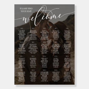 White Script Welcome Photo Wedding 20 Tables Foam Board