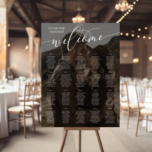 White Script Welcome Photo Wedding 20 Tables Foam Board