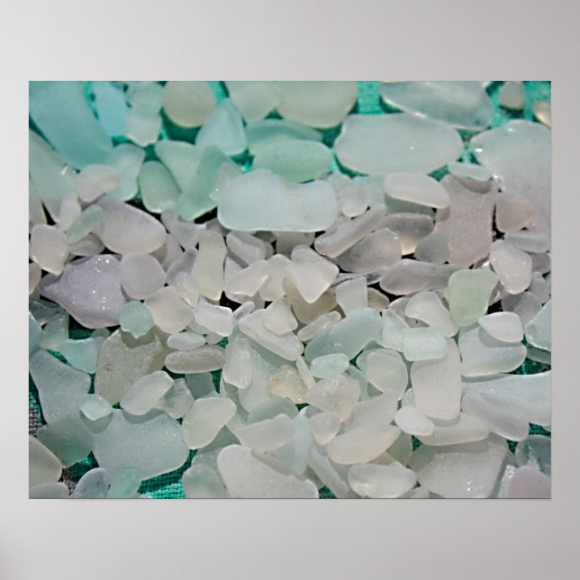 White Seafom Seaglass Poster (Front)