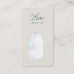 White Seashell Butterfly Beauty and Wellness Business Card