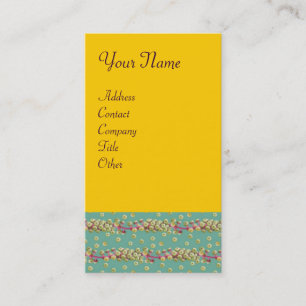 WHITE SEEDS , light yellow green pink Business Card