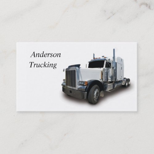 White Semi Business Card.
