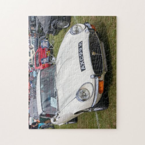  white Series 3 Jaguar E type 22 Jigsaw Puzzle