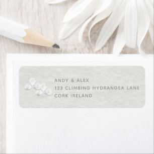 White Shamrock Wedding Return Address Envelope Label