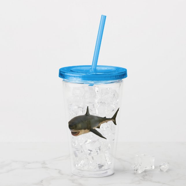 White shark acrylic tumbler (Back Ice)