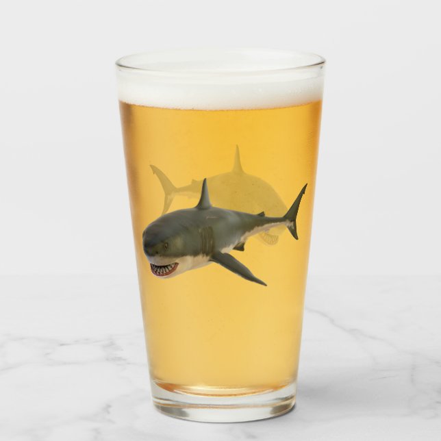 White shark glass (Back Filled)
