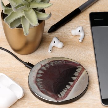 White Shark Mouth Wireless Charger by Pir1900 at Zazzle