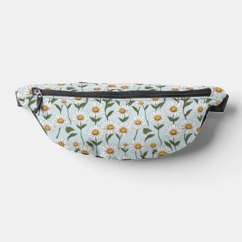 White Shasta Daisy Flower Pattern Fanny Pack by wasootch at Zazzle