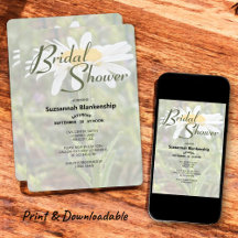 White Shasta Daisy Photo Bridal Shower